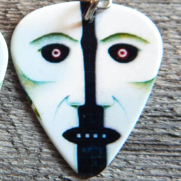 Pink Floyd Guitar Pick Earrings - Picture 2 of 2